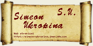 Simeon Ukropina vizit kartica